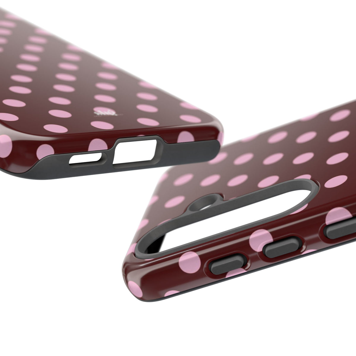 Burgundy Pink Polka Dot Phone Case