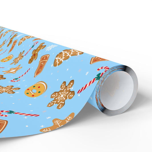 The Cookie Wonderland Blue Wrapping Paper Roll