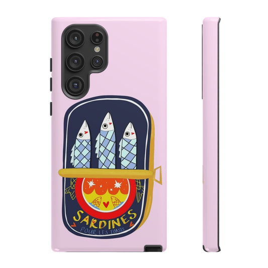 Cute Pink Sardines Samsung Phone Case - SmartHomeGoodies