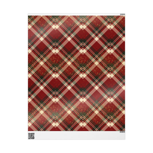 Glitter Plaid Holiday Wrapping Paper - SmartHomeGoodies