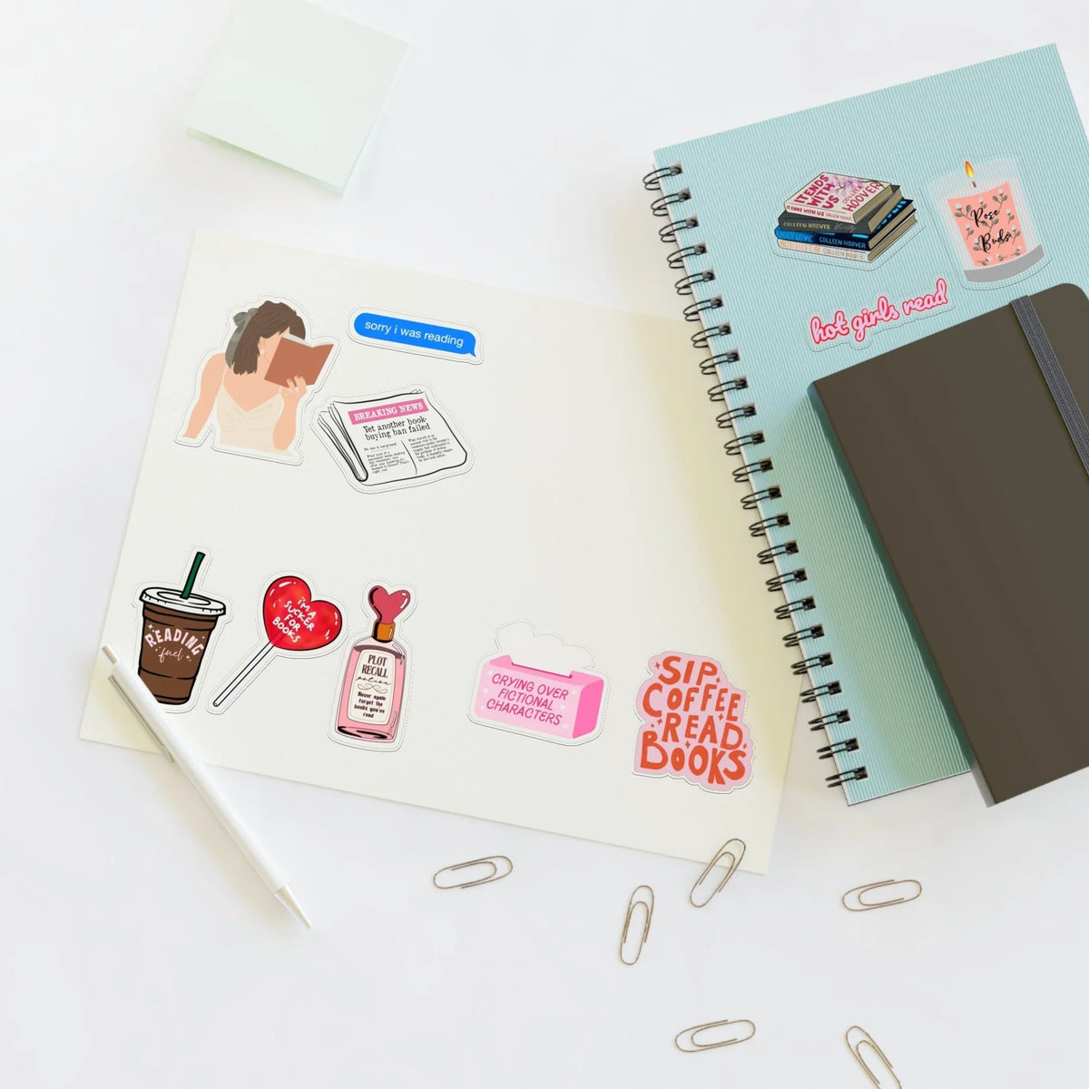 Hot Girls Read Sticker Sheets for Book Reader Girls - SmartHomeGoodies