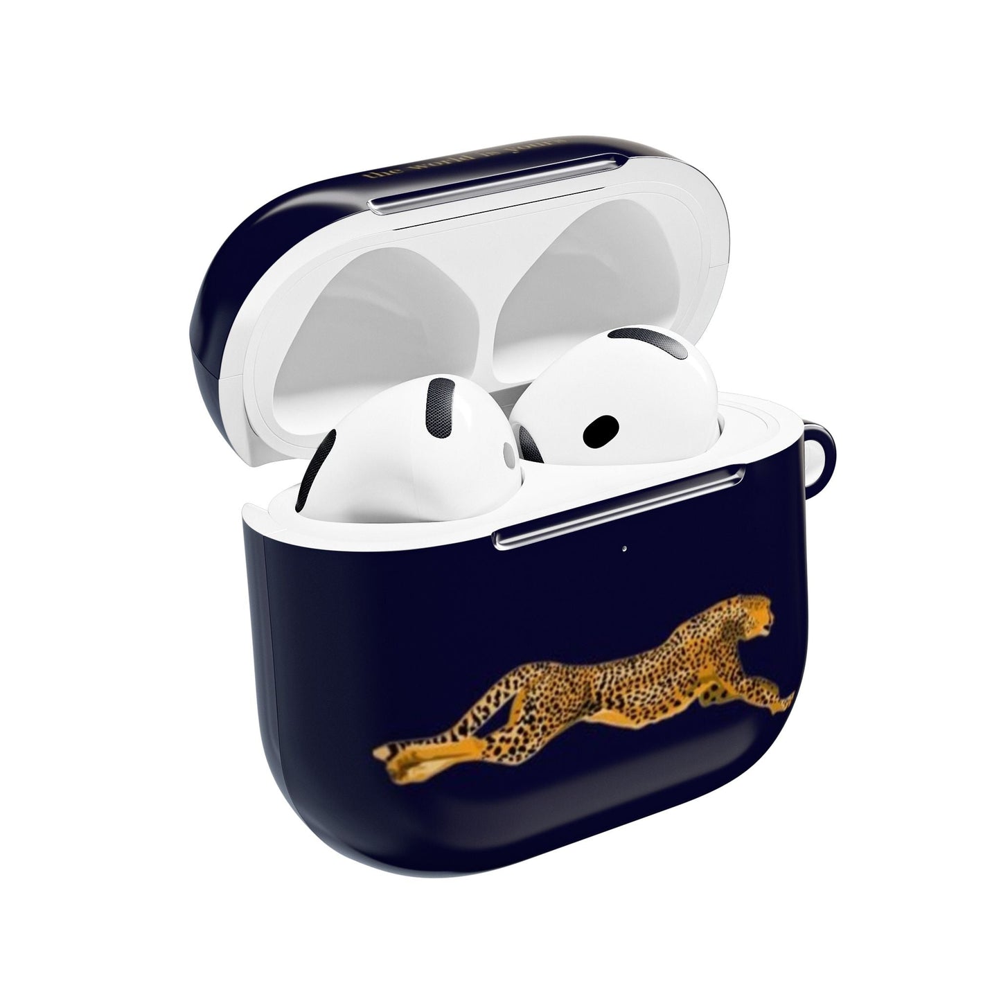 Leopard Print AirPod Case - 'The World Is Yours' - SmartHomeGoodies
