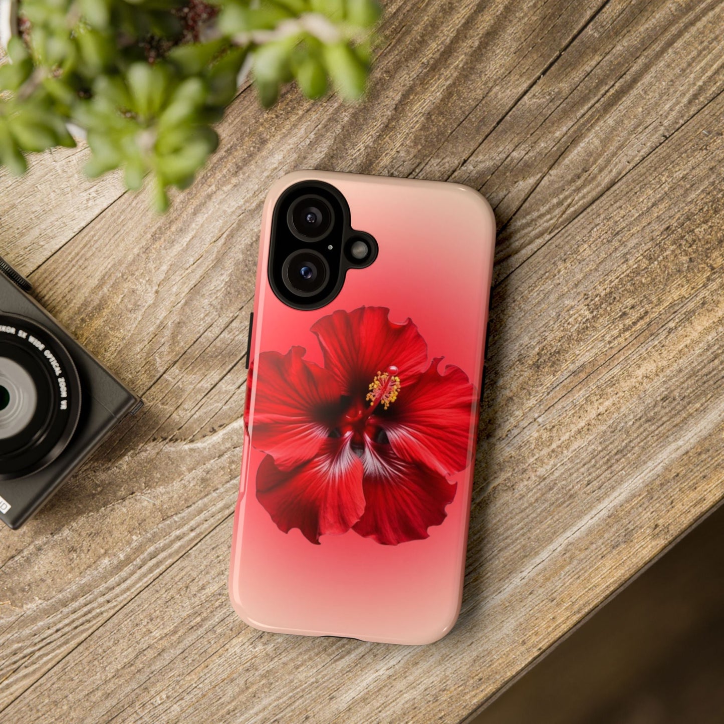 Red Hibiscus Flower Phone Case - Beach Floral Edit - SmartHomeGoodies