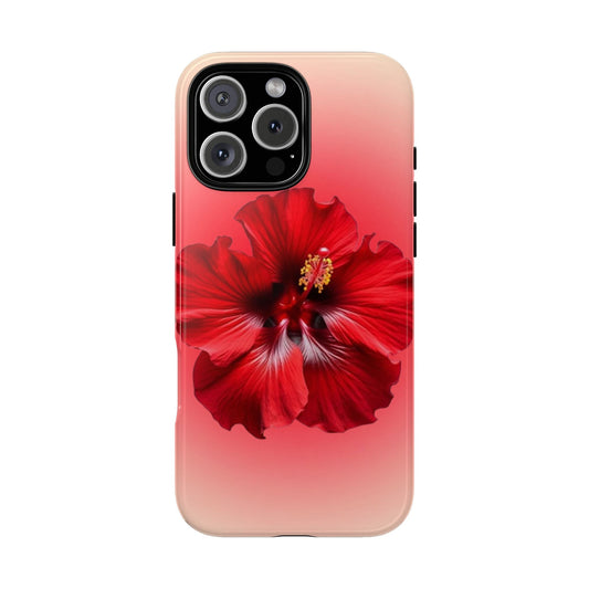 Red Hibiscus Flower Phone Case - Beach Floral Edit - SmartHomeGoodies