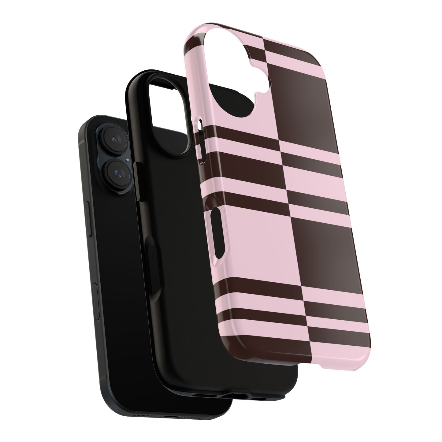 Rosé Nougat Phone Case | Pink Chocolate Plaid - SmartHomeGoodies