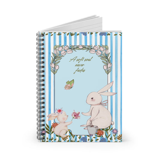 Soft Soul Floral Blue Spiral Notebook - SmartHomeGoodies