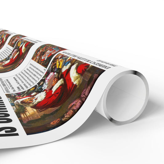 The North Pole Times Newspaper Gift Wrapping Paper - SmartHomeGoodies