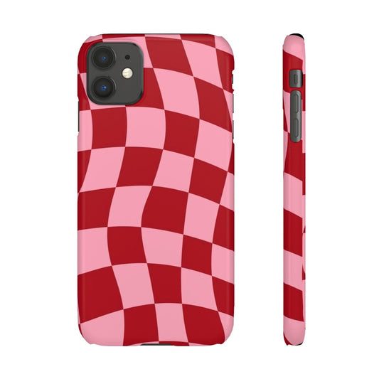 Twist & Check Red Snap iPhone Cases - SmartHomeGoodies