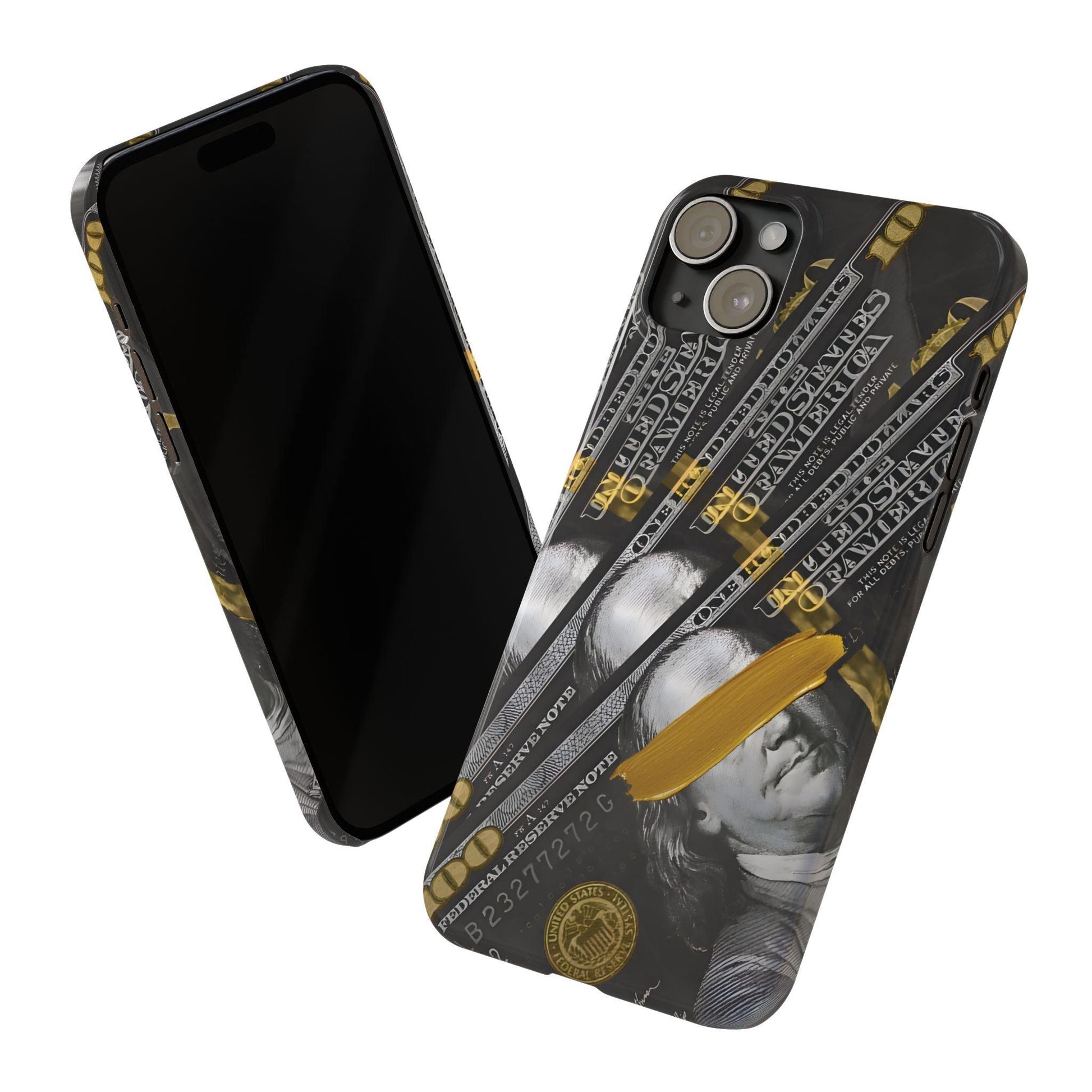 100 US Dollar Slim iPhone Case in Black & Gold - SMARTHOMEGOODIES - SmartHomeGoodies