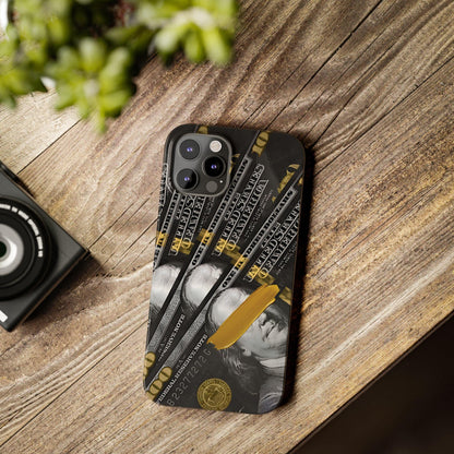 100 US Dollar Slim iPhone Case in Black & Gold - SMARTHOMEGOODIES - SmartHomeGoodies