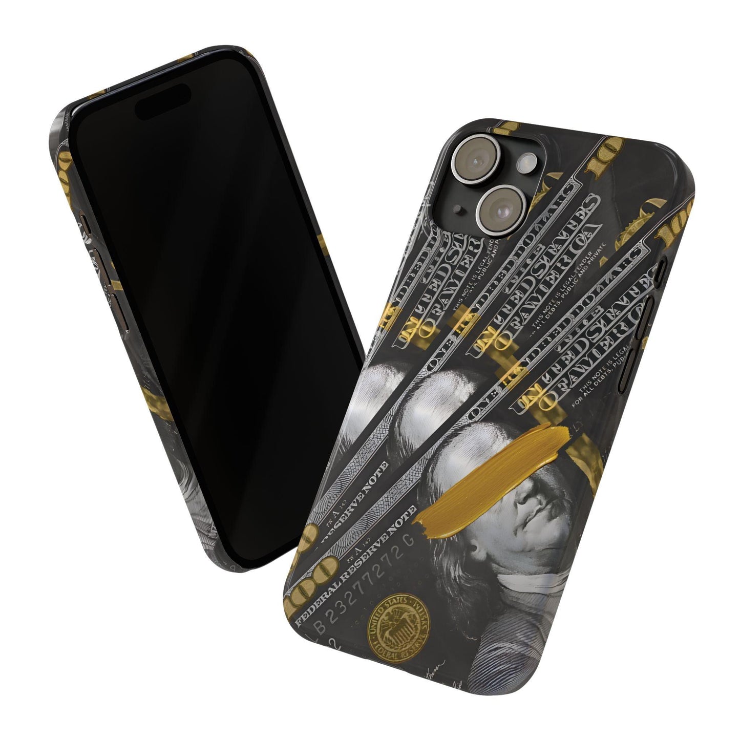 100 US Dollar Slim iPhone Case in Black & Gold - SMARTHOMEGOODIES - SmartHomeGoodies