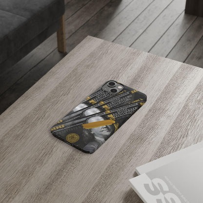 100 US Dollar Slim iPhone Case in Black & Gold - SMARTHOMEGOODIES - SmartHomeGoodies