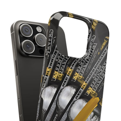 100 US Dollar Slim iPhone Case in Black & Gold - SMARTHOMEGOODIES - SmartHomeGoodies
