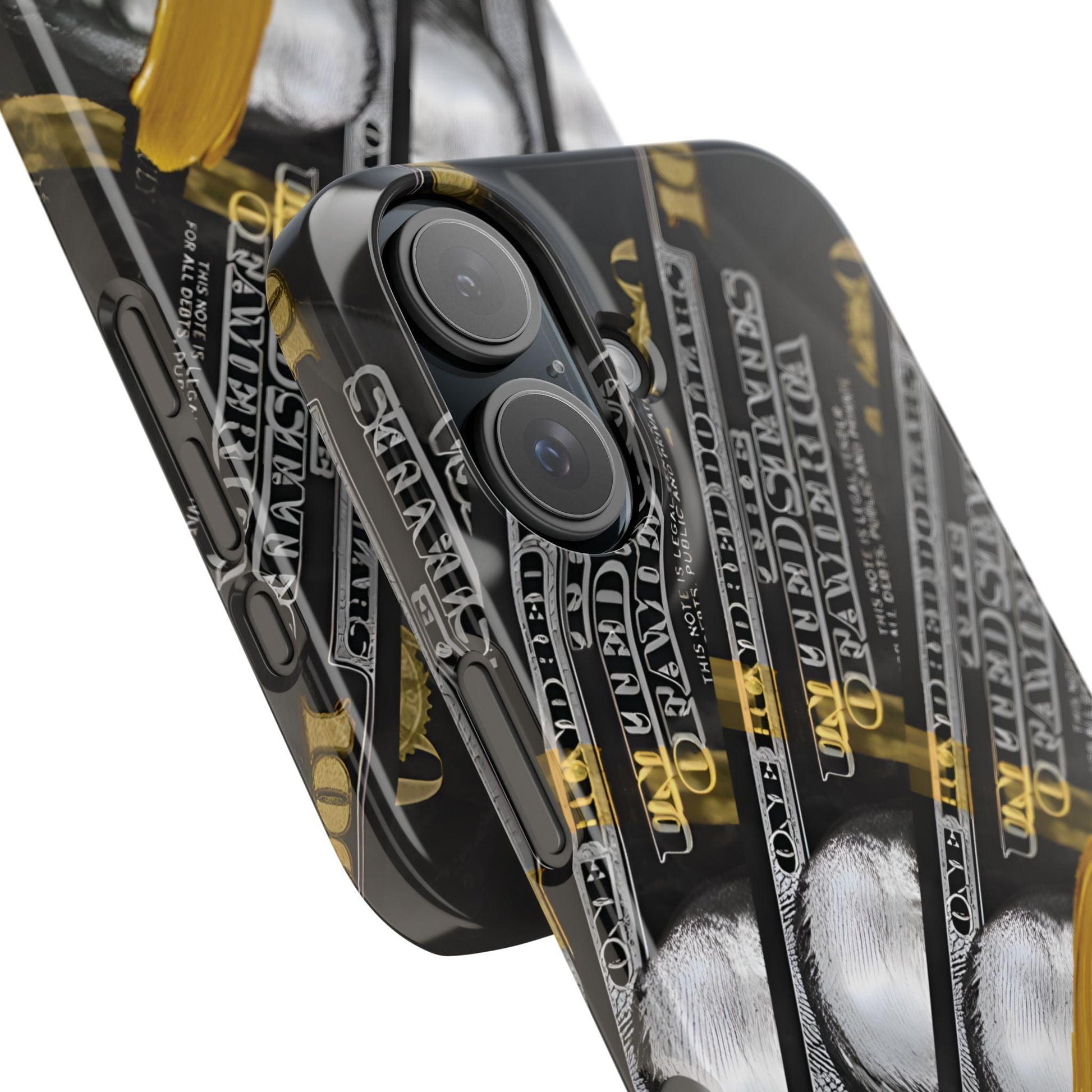 100 US Dollar Slim iPhone Case in Black & Gold - SMARTHOMEGOODIES - SmartHomeGoodies