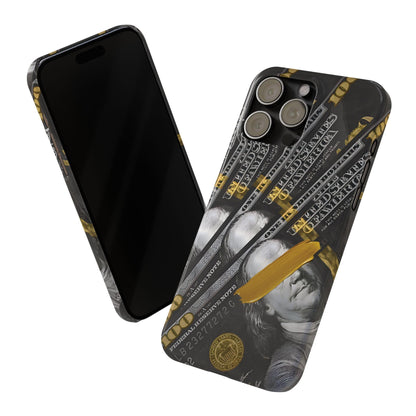 100 US Dollar Slim iPhone Case in Black & Gold - SMARTHOMEGOODIES - SmartHomeGoodies