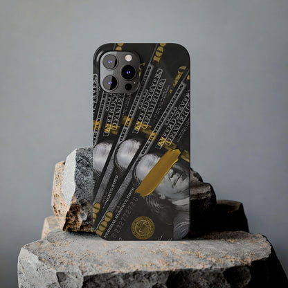 100 US Dollar Slim iPhone Case in Black & Gold - SMARTHOMEGOODIES - SmartHomeGoodies