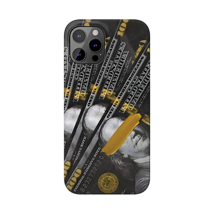 100 US Dollar Slim iPhone Case in Black & Gold - SMARTHOMEGOODIES - SmartHomeGoodies