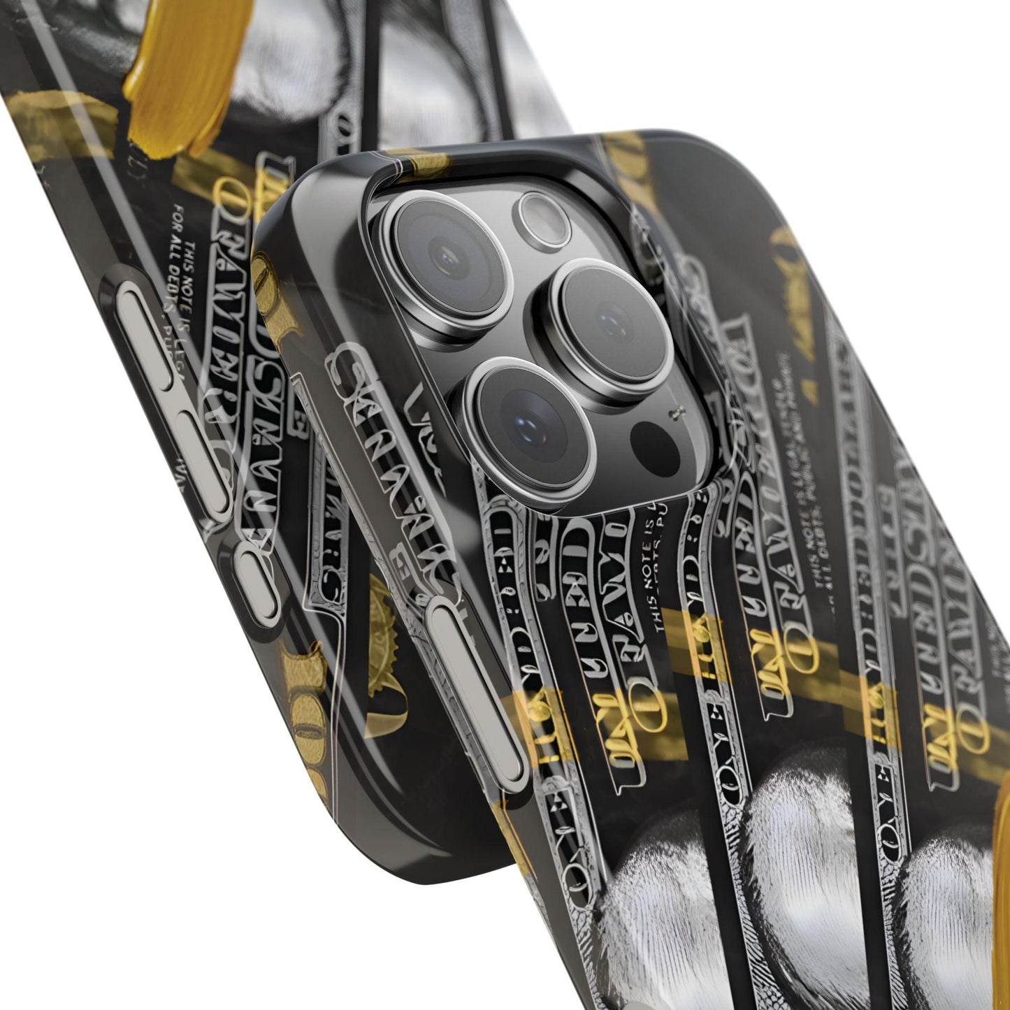 100 US Dollar Slim iPhone Case in Black & Gold - SMARTHOMEGOODIES - SmartHomeGoodies