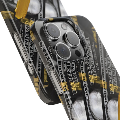 100 US Dollar Slim iPhone Case in Black & Gold - SMARTHOMEGOODIES - SmartHomeGoodies