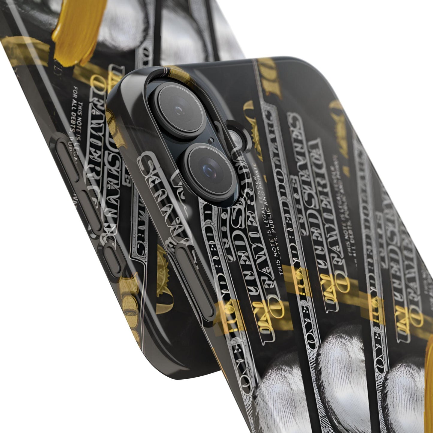100 US Dollar Slim iPhone Case in Black & Gold - SMARTHOMEGOODIES - SmartHomeGoodies