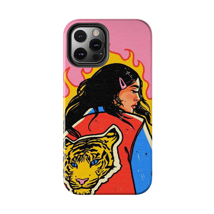 Fierce Femme Flames Tough iPhone Cases