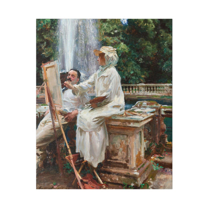 The Fountain Villa Torlonia Frascati Italy 1907 by John Singer Sargent on a Matte Canvas Stretched 0.75