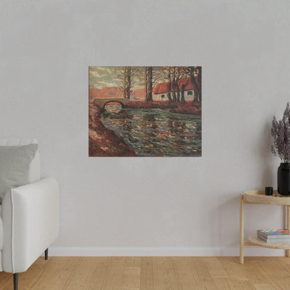 River Landscape by Ernest Lawson - Matte Canvas, Stretched, 0.75"