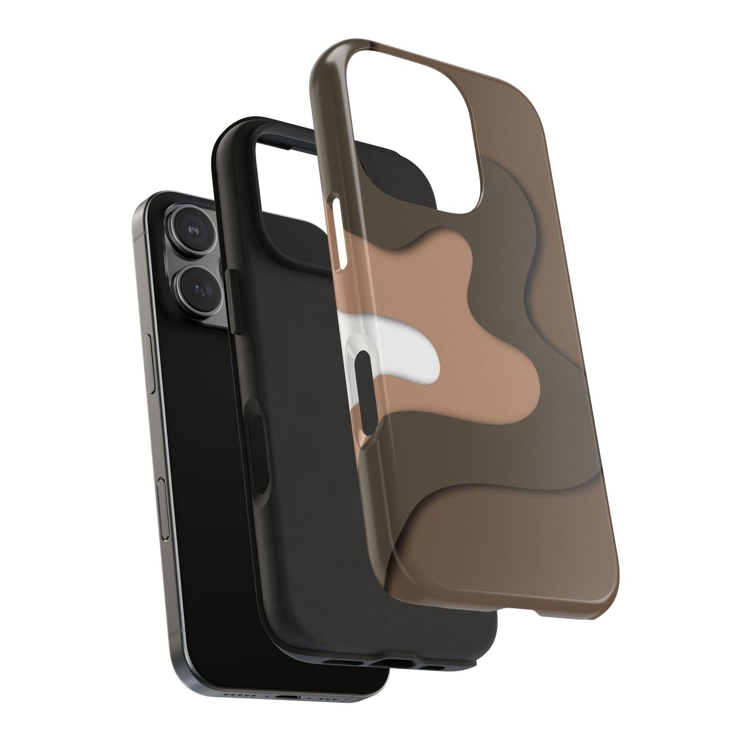 Brown Town Flows Tough iPhone Cases