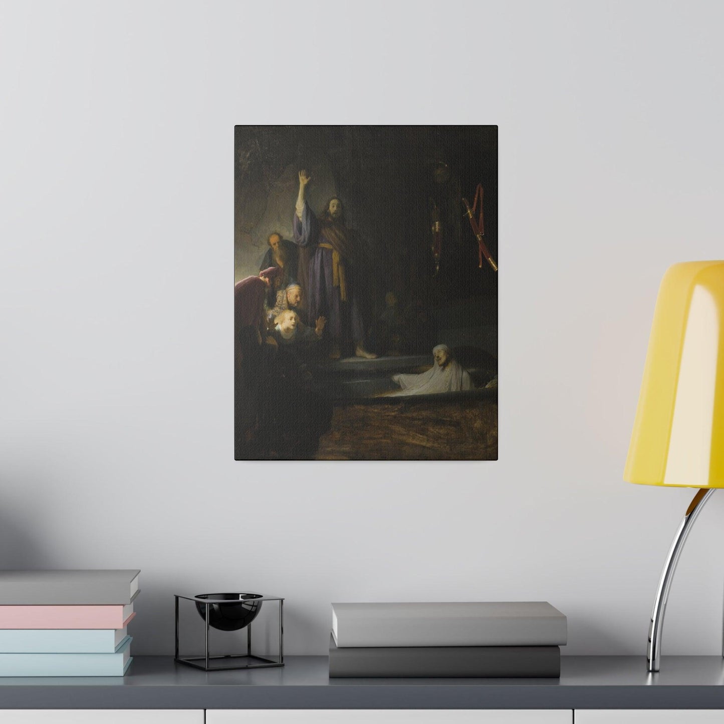 Rembrandt van Rijn's Raising of Lazarus Matte Canvas, Stretched 0.75