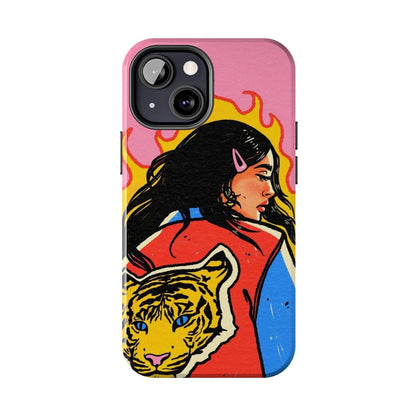 Fierce Femme Flames Tough iPhone Cases