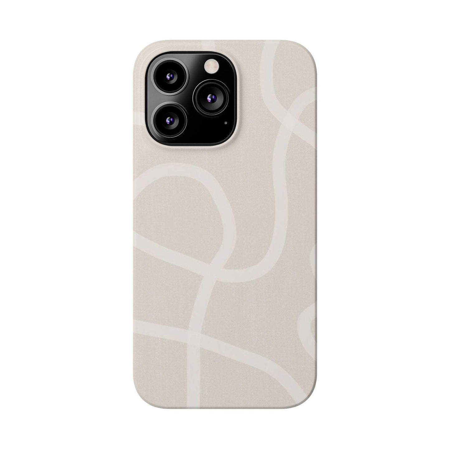 Luxe Minimalist Swirl - Cream Edition Slim iPhone Cases