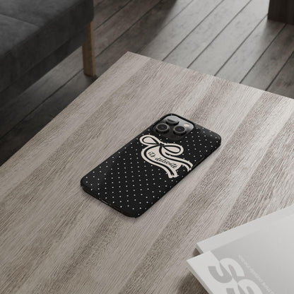 Polka Bow Elegance iPhone Cases