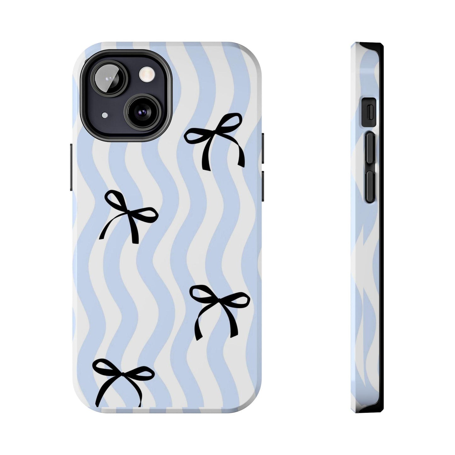 Bowtiful Blue Wavy Bliss Tough iPhone Cases