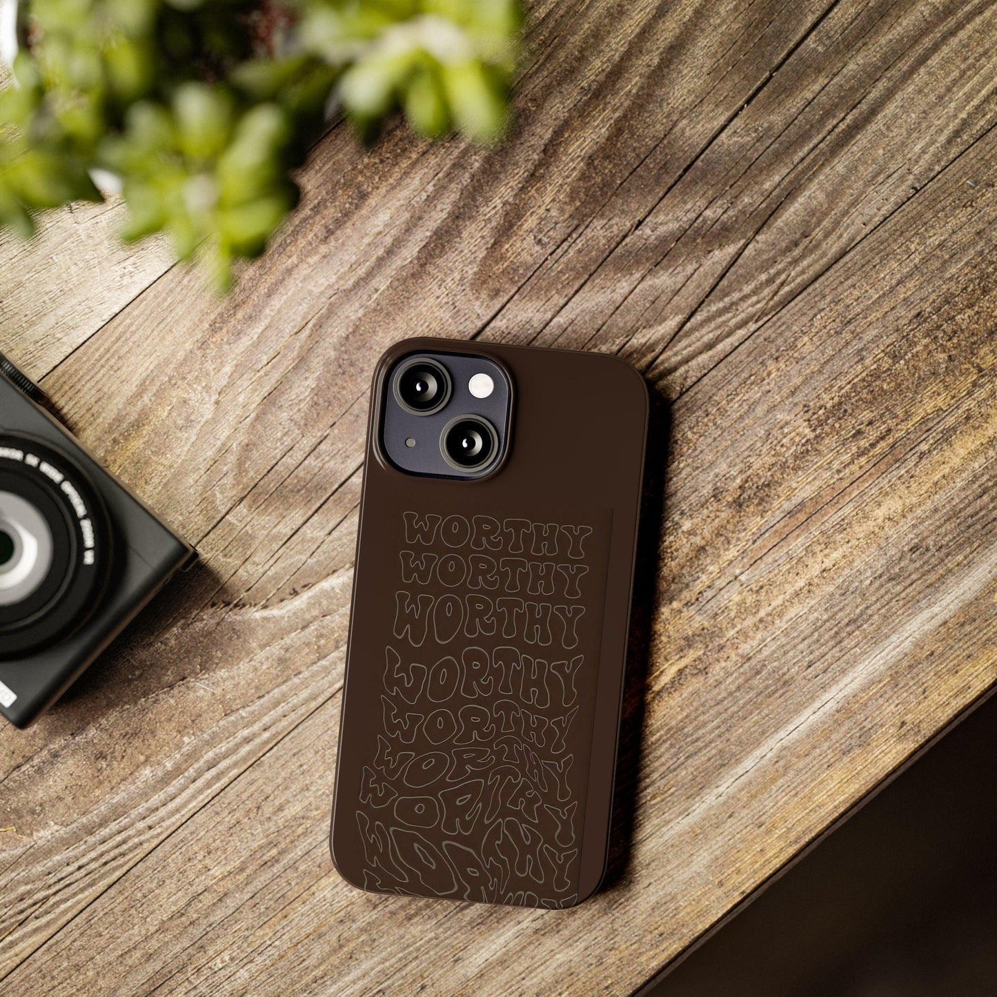 Worthy Brown Slim iPhone Cases