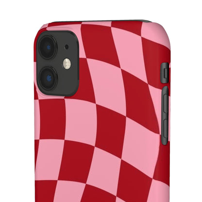 Twist & Check Red Snap iPhone Cases