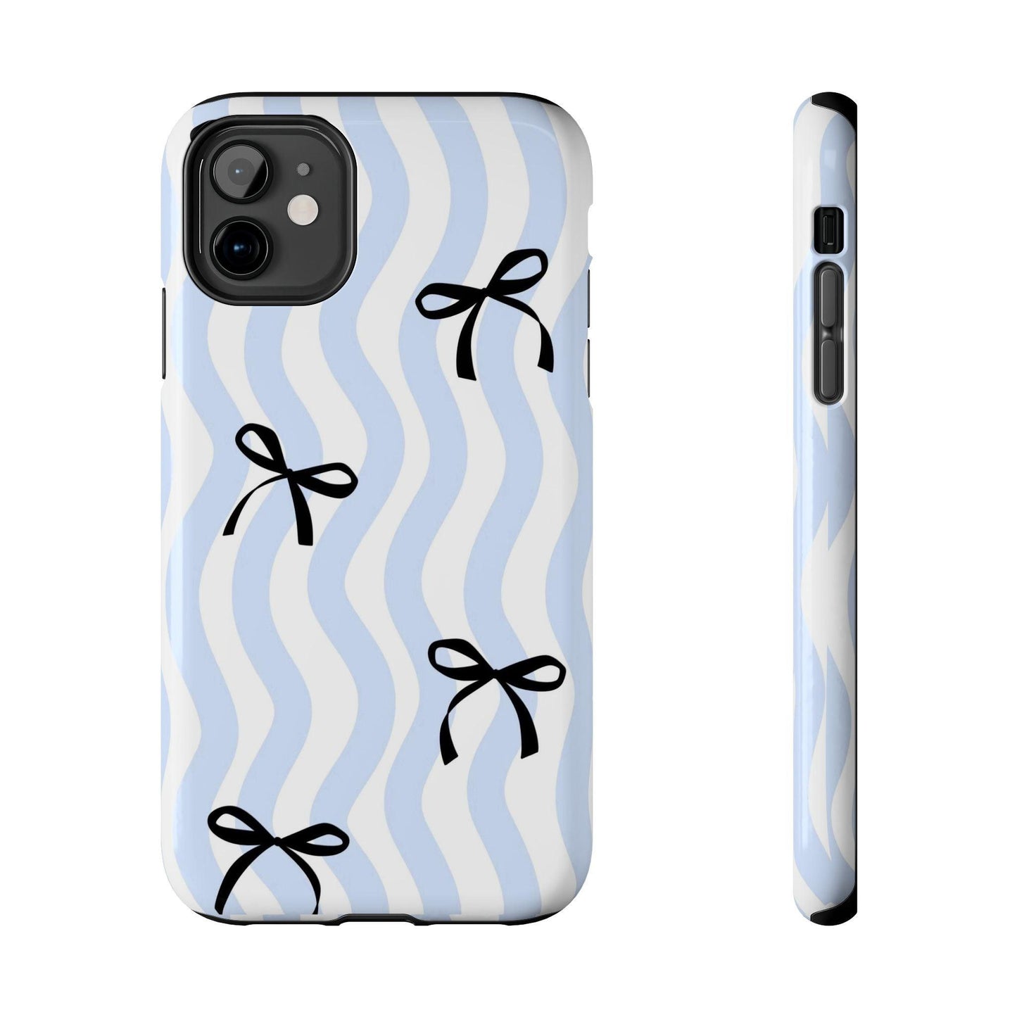 Bowtiful Blue Wavy Bliss Tough iPhone Cases