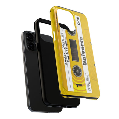 Retro Yellow Cassette Tape iPhone Cases