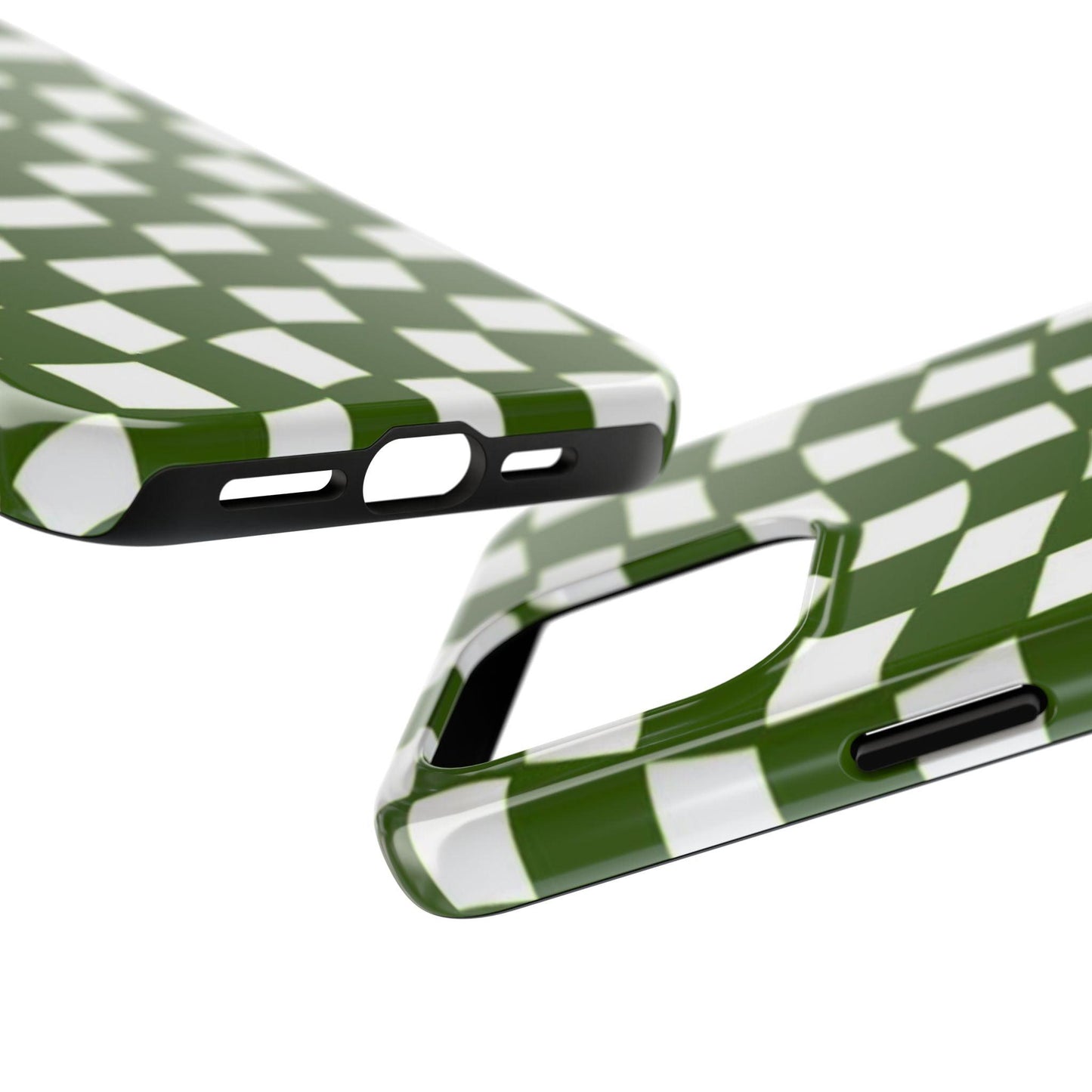 Green Checkmates Tough iPhone Cases