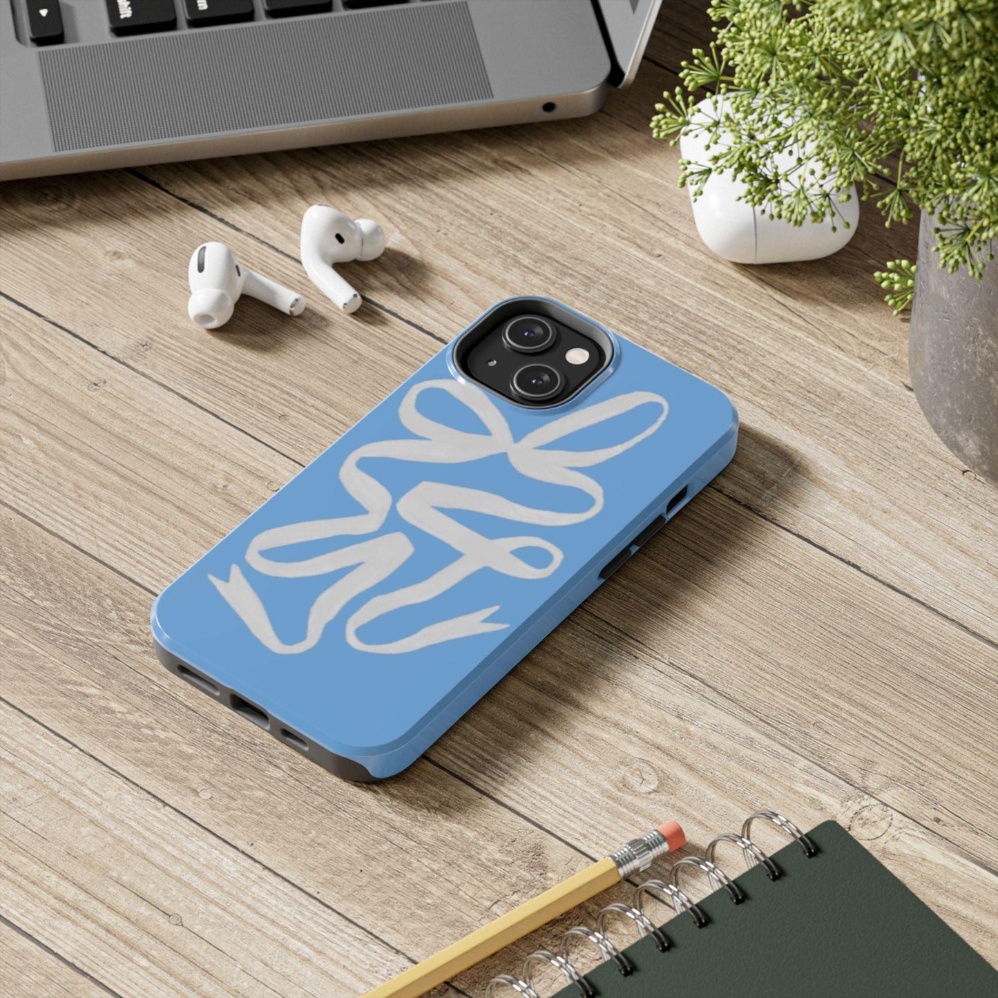 Bow in Blue Cute iPhone Cases