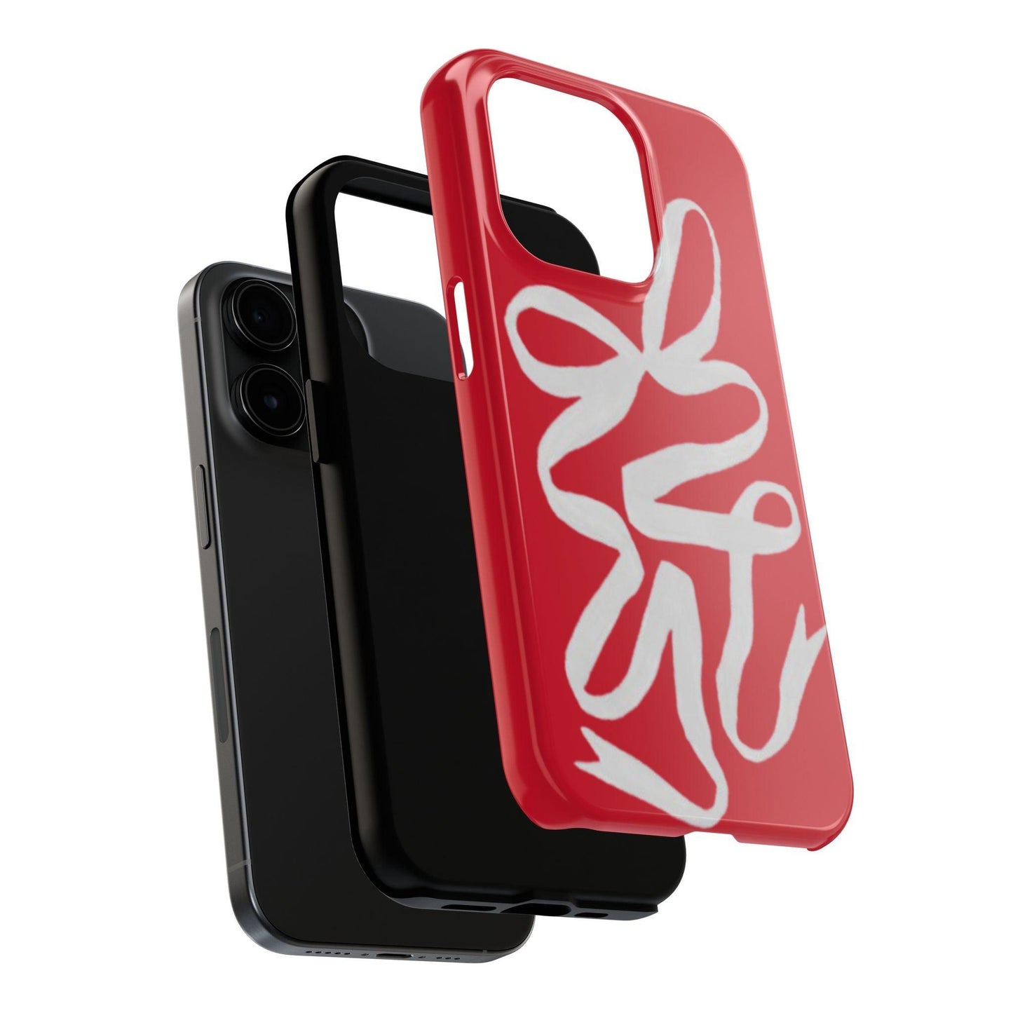 Bow Ribbon Red iPhone Cases