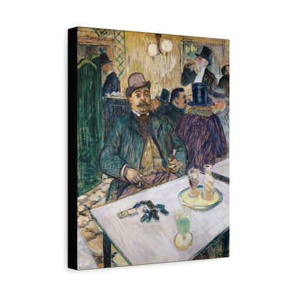 Monsieur Boileau at the Café (1893) painting in high resolution by Henri de Toulouse Lautrec - Matte Canvas, Stretched, 1.25"