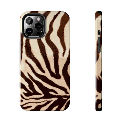 Taupe Twilights Stripe Tough iPhone Cases