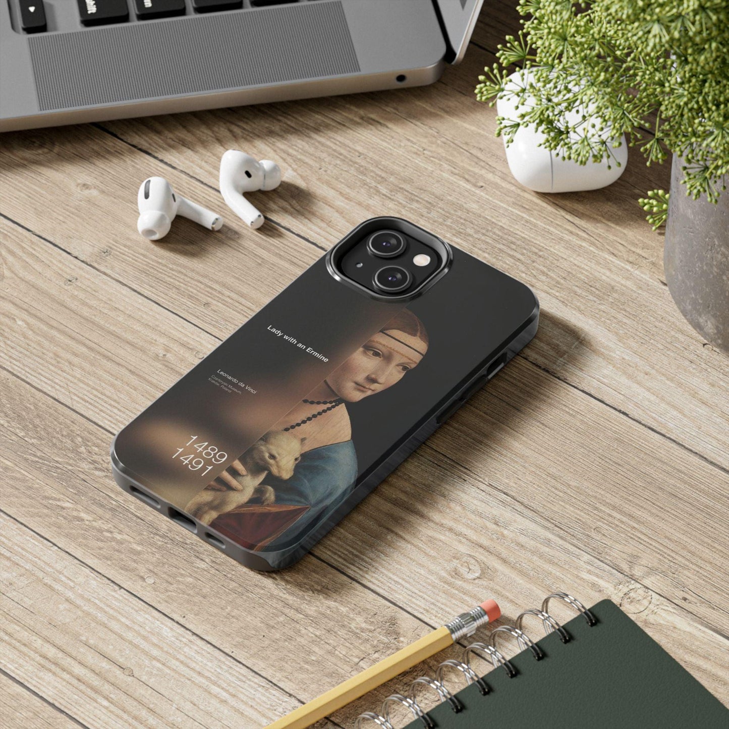 Da Vinci's Ermine Elegance Tough iPhone Cases