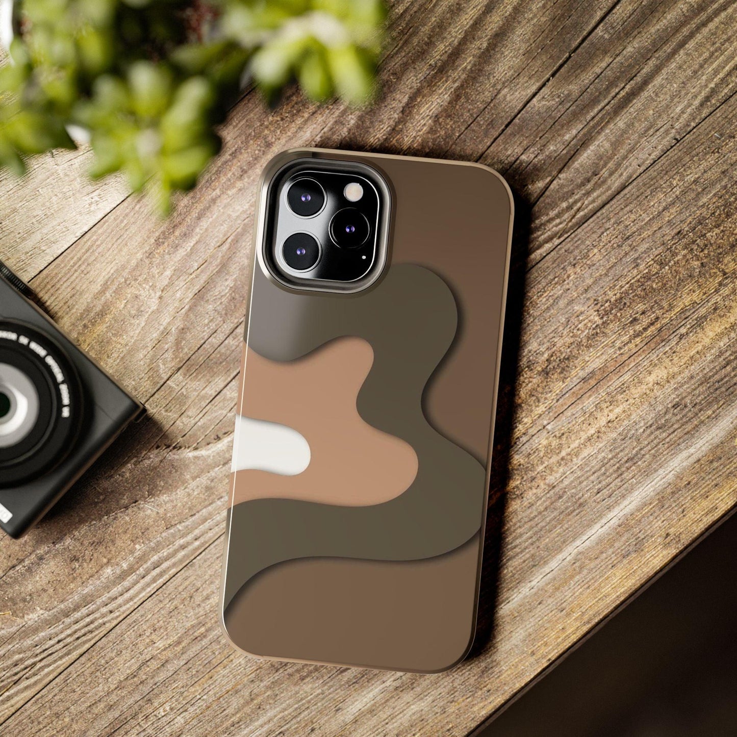 Brown Town Flows Tough iPhone Cases