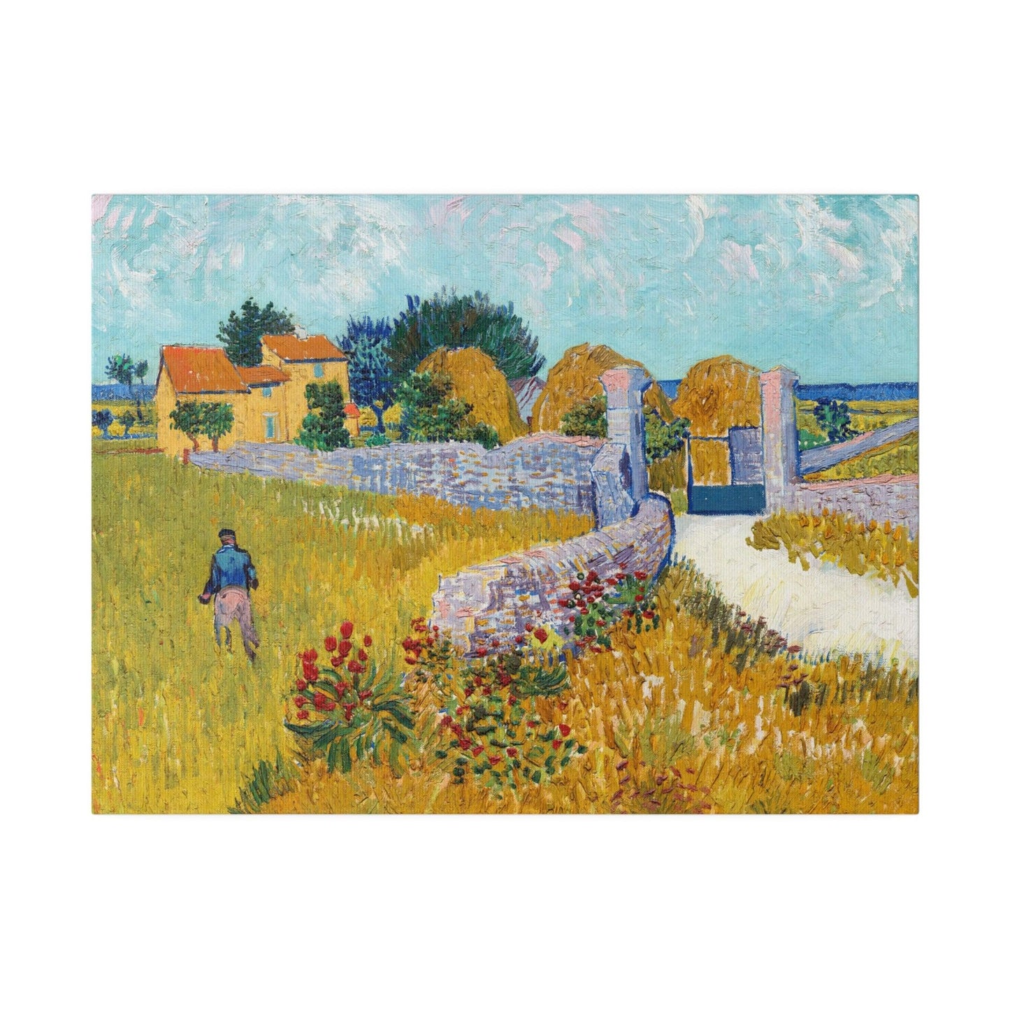 Farmhouse in Provence (1888) by Vincent Van Gogh - Matte Canvas, Stretched, 0.75"