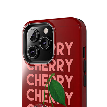 Cherries Disco Inspo iPhone Cases in Cherry Red