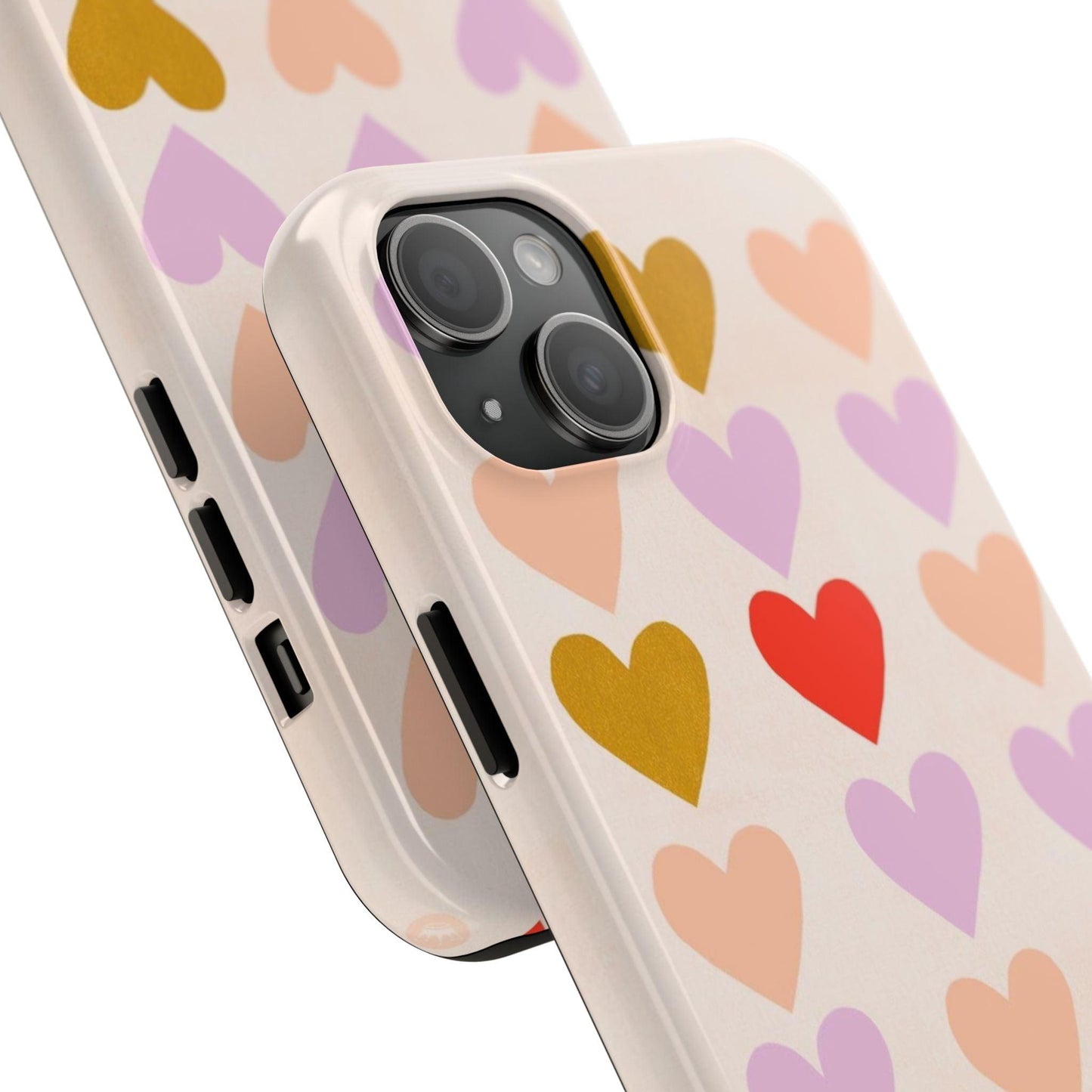 Cutesy Hearts Tough iPhone Cases