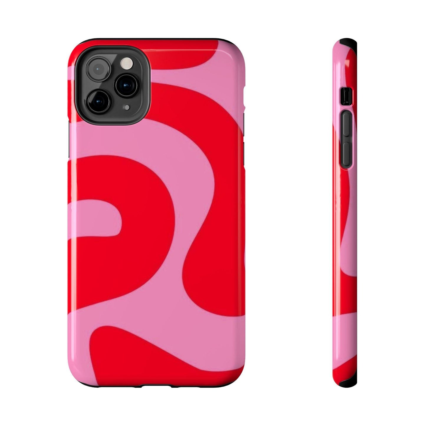 Pop Pink Swirls Tough iPhone Cases