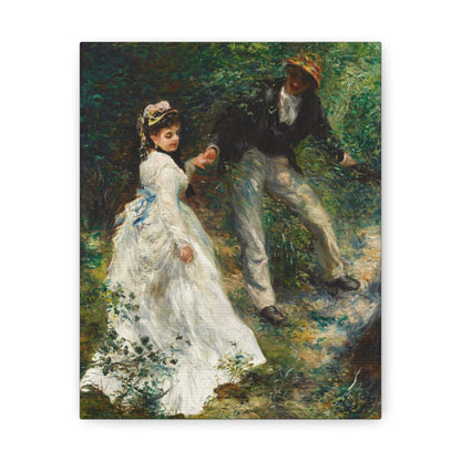 La Promenade (1870) by Pierre-Auguste Renoir - Canvas Gallery Wraps