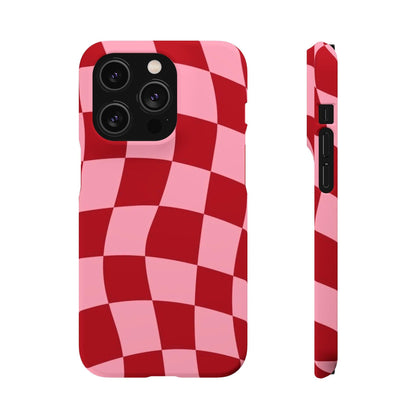 Twist & Check Red Snap iPhone Cases